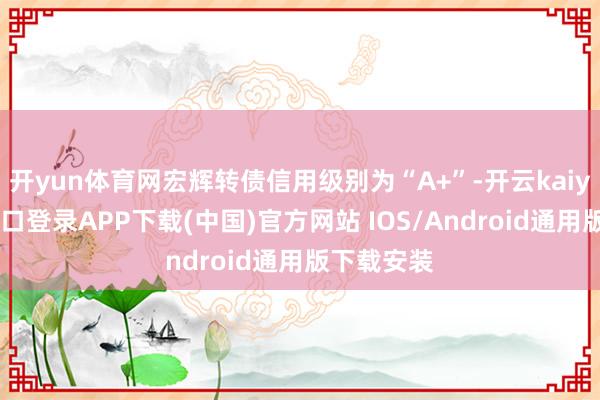 开yun体育网宏辉转债信用级别为“A+”-开云kaiyun登录入口登录APP下载(中国)官方网站 IOS/Android通用版下载安装